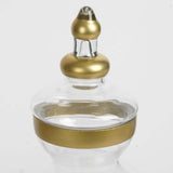 Set of 3 | Large Gold Trim Glass Apothecary Party Favor Candy Jars With Snap On Lids