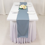 Premium Scuba Polyester 12x108inch Table Runner Dusty Blue - Wrinkle-Free Table Linen