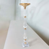 32inch Gold / Clear Acrylic Crystal Flower Bowl Pedestal Stand