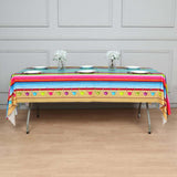 5 Pack Mexican Serape Rectangle Plastic Table Covers Cinco De Mayo Theme PVC Waterproof