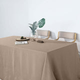 Taupe Rectangular Tablecloth, Linen Table Cloth With Slubby Textured, Wrinkle Resistant