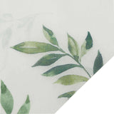 60x102inch White Green Non-Woven Rectangular Table Cover With Olive Leaves Print, Spring Summer