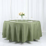 108" Dusty Sage Green Polyester Round Tablecloth