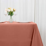 70" Terracotta (Rust) Premium Polyester Square Table Overlay - 220GSM