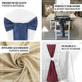 Pack of 5 | Accordion Crinkle Taffeta Chair Sashes - Gold