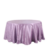 132inch Violet Amethyst Accordion Crinkle Taffeta Seamless Round Tablecloth