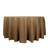 120inch Taupe Polyester Round Tablecloth