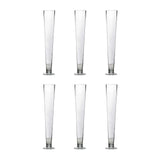 6 Pack | 24" Clear Heavy Duty Trumpet Glass Vase#whtbkgd