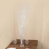 6 Pack Metallic Silver Extra Long Willow Tree Branches