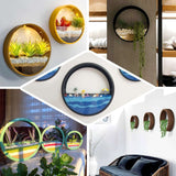 Set of 3 | Half Moon Wall Planters, Round Metal Wall Hanging Planter, Modern Indoor/Outdoor Terrarium - 6"|8"|12"