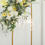 6.5ft Slim Gold Metal Frame Wedding Arch, Rectangular Backdrop Stand, Floral Display Frame