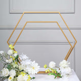 24inch Gold Metal Hexagon Self Standing Flower Balloon Frame Wedding Arch