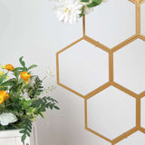 6ft Gold Metal Honeycomb Wedding Flower Frame Backdrop Stand