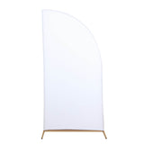 7ft Matte White Spandex Half Moon Chiara Backdrop Stand Cover