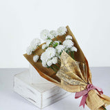 2 Bushes | 33" Ivory Artificial Mums Spray, Faux Chrysanthemum Flower Bouquet