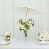 2 Pack | White 32inch Parasol Paper/Bamboo Umbrellas Wedding Party Favors