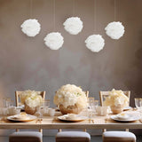 6 Pack 8inch White Tissue Paper Pom Poms Flower Balls, Ceiling Wall Hanging Decorations