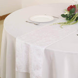 12" x 108" | White | Premium Velvet Table Runner