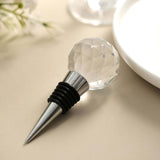 Crystal Glass Ball Metal Wine Bottle Stopper Plug Party Favor Gift Box