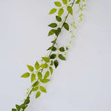 2 Pack 6ft White Artificial Wisteria Flower Garland Hanging Vines, Silk Floral Garland Wedding