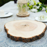 Centerpiece Poplar Wood Slab, Rustic Wood Slices 18Inch Dia Natural Color