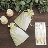 60 Pack 6x9inch Yellow Satin Wedding Party Favor Bags, Drawstring Pouch Gift Bags