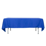 60"x102" Royal Blue Premium Polyester Rectangular Tablecloth - 220GSM