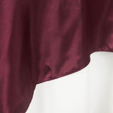 90"x90" Burgundy Satin Square Table Overlay#whtbkgd