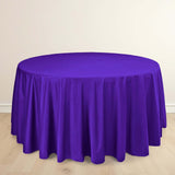 120inch Purple Premium Scuba Wrinkle Free Round Tablecloth, Seamless Scuba Polyester Tablecloth