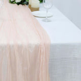 10ft Blush / Rose Gold Gauze Cheesecloth Boho Table Runner