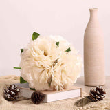 11inch Blush / Cream Real Touch Artificial Silk Peonies Flower Bouquet