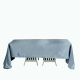 60"x126" Dusty Blue Satin Rectangular Tablecloth