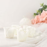 4 Pack | 24 Pcs White Scented Rose Soap Heart Shaped Party Favors With Gift Boxes And Ribbon