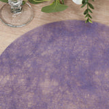 50 Pack Disposable Lavender Lilac Placemats, 13" Non-Woven Mesh Fiber Round Table Mats for Dining & Events