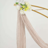 20ft Nude Beige Gauze Cheesecloth Fabric Wedding Arch Drapery, Window Scarf Valance, Boho Decor