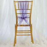 5pc x Chair Sash Organza - Purple