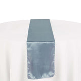 12"x108" Dusty Blue Satin Table Runner