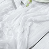 10ft White Gauze Cheesecloth Boho Table Runner