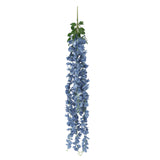 42inch Silk Hanging Wisteria Flower Garland Vines in Dusty Blue, Elaborated 5 Full Strands