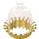 12 Pack | Gold Crown Party Favor Gift Boxes, Candy Treat Containers With Clear Dome Lid- 4Inch#whtbkgd