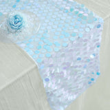 13x108 inches Iridescent Blue Big Payette Sequin Table Runner