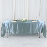 60"x102" Dusty Blue Smooth Satin Rectangular Tablecloth