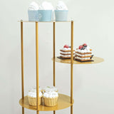 2.5ft Gold Metal 5-Tier Round Cupcake Stand, Dessert Display Centerpiece