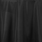 120" Black Polyester Round Tablecloth