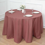 120inch Cinnamon Rose Polyester Round Tablecloth