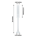 2 Pack | 26inch Tall Clear Crystal Glass Hurricane Taper Candle Holders