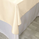 Beige Polyester Square Tablecloth 70"x70"