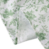 5 Pack Dusty Sage Green Floral Cloth Napkins in French Toile Pattern, Reusable Polyester Dinner