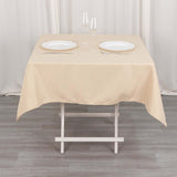 54"x54" Beige Premium Polyester Square Tablecloth - 220GSM