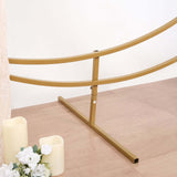 7.5ft Gold Metal Half Crescent Moon Wedding Arbor Frame, Curved Design Arch Flower Balloon Stand